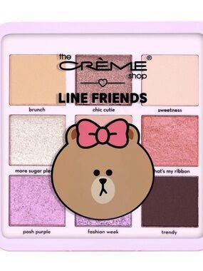 The Crème Shop - LINE FRIENDS Pink & Purple Eyeshadow Palette